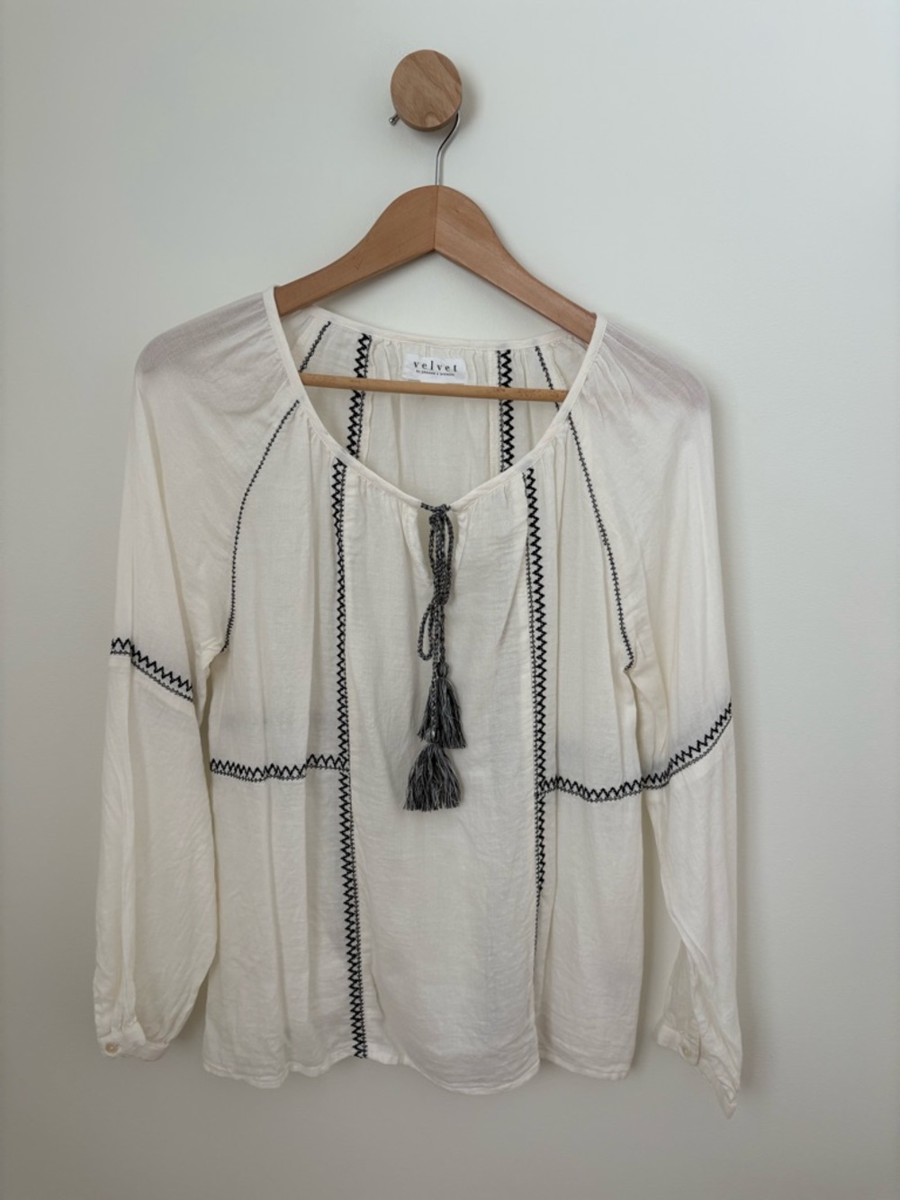 Velvet by Graham and Spencer Peasant Blouse